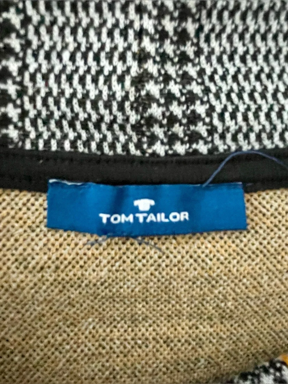 Tom Tailor Classic Houndstooth 1/2 Sleeve Funnel Neck Mini Dress EU 40/ US 8 - Picture 13 of 16